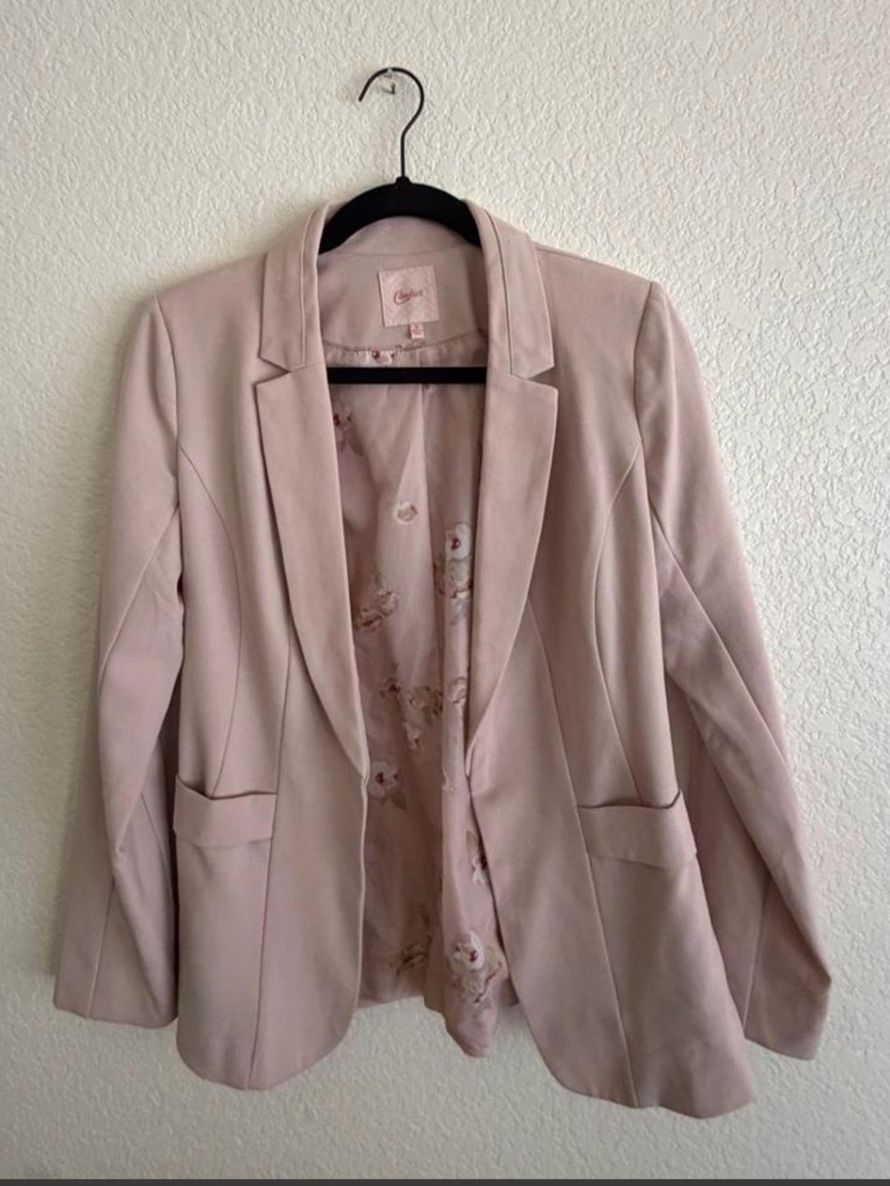 Candie's Blush Pink Open-Front Blazer